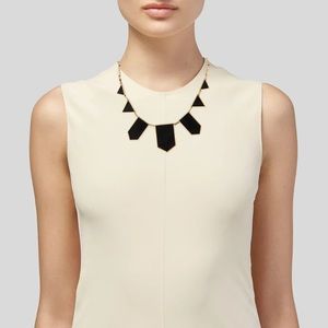 HOUSE OF HARLOW 1960 Leather Geometric Station Necklace